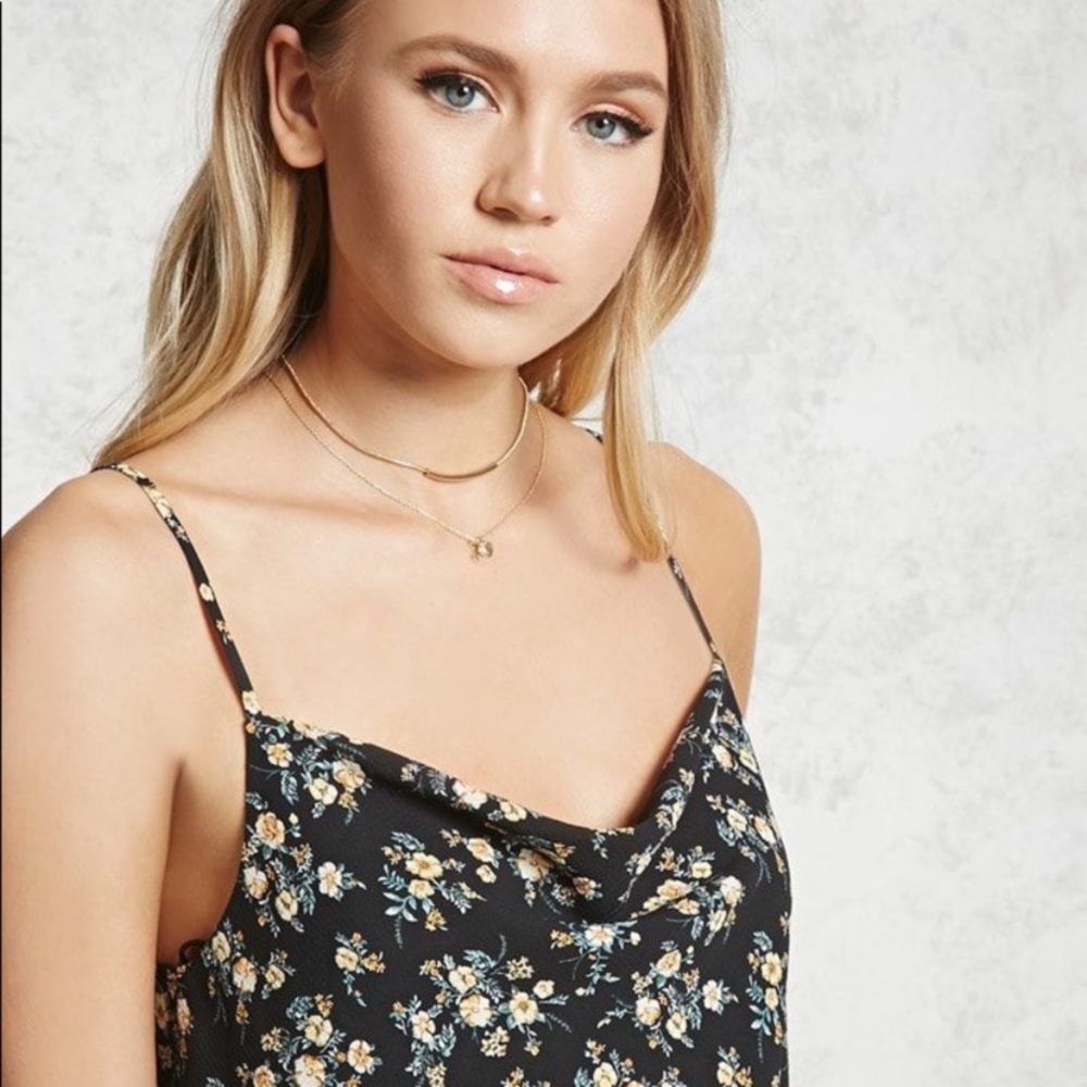 F21 Floral Tank Top